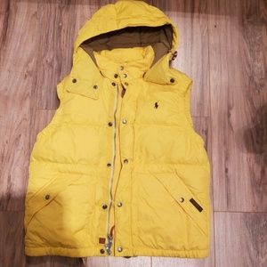 mens bubble vest with hood